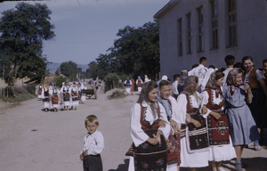 Girls celebrating Spasovdan in Dračevo