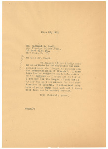Letter from W. E. B. Du Bois to Foreign Policy Association