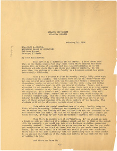 Letter from W. E. B. Du Bois to Ruth A. Morton