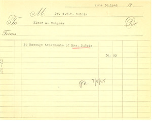 Invoice from Elmer A. Burgess