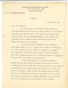 Letter from Paul D. Cravath to H. H. Proctor