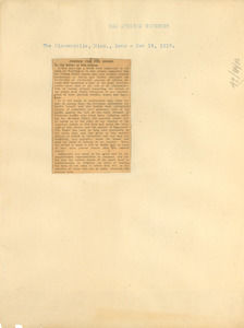 Pan African Congress The Minneapolis, Minn News - Nov 19, 1919