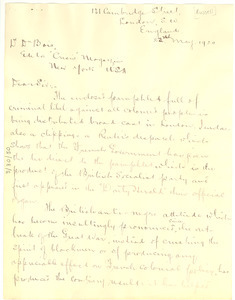 Letter from Nathan S. Russell to W. E. B. Du Bois