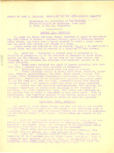 Report of John R. Shillady, Secretary, to the Anti-Lynching Committee