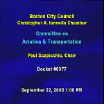 Committee on Aviation and Transportation hearing recording, September 22, 2005