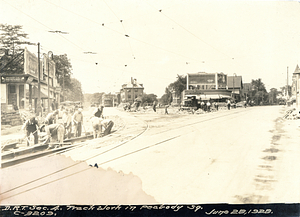 Track work in Peabody Square