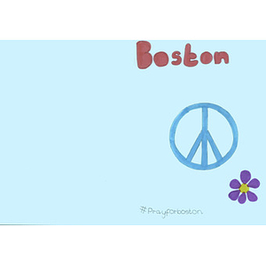 Card to Boston from a student at West Calder High School (Scotland)