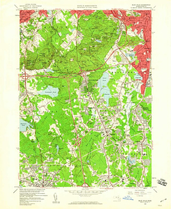 Blue Hills quadrangle, Massachusetts [1958] / Mapped, edited, and published by the Geological Survey ; [prepared in cooperation with the Commonwealth of Massachusetts Department of Public Works]