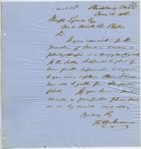 Letter from R. W. Andrews to Joseph Lyman