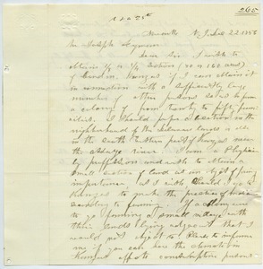 Letter from J. B. Scott to Joseph Lyman