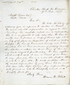 Letter from Horace K. Flint to Joseph Lyman