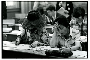 Women concentrating