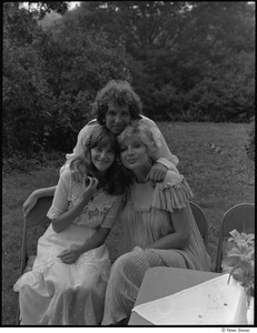 My Wedding: Peter Simon posing with Ronni and his sister, Joanna