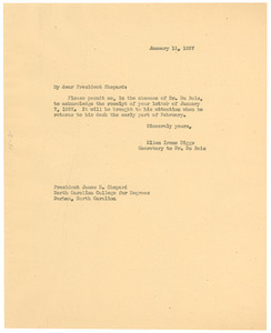 Letter from Ellen Irene Diggs to James E. Shepard