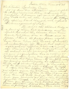 Letter from J. J. Faver to George Streator
