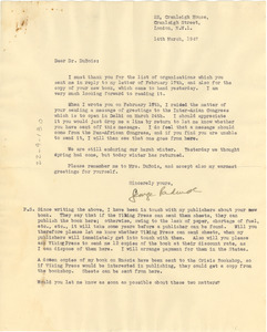 Letter from Pan African Federation to W. E. B. Du Bois
