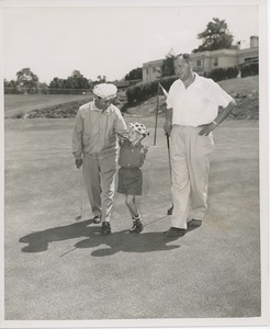 Billy Bruckner with his father and professional golfer Larry Brancato