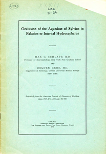 Occlusion of the aqueduct of sylvius in relation to internal hydrocephalus