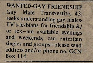 WANTED - GAY FRIENDSHIP