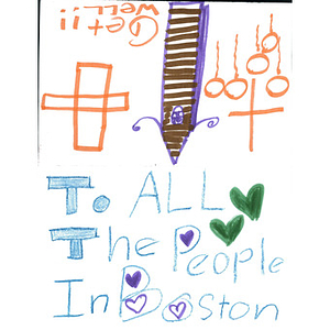 Card from Ann Street Elementary School student (Los Angeles, California)