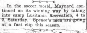 "In the soccer world" - Hudson News-Enterprise article