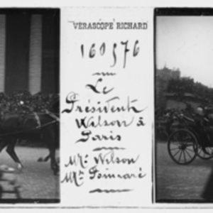 President Wilson in a parade in Paris