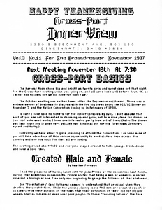 Cross-Port InnerView, Vol. 3 No. 11 (November, 1987)