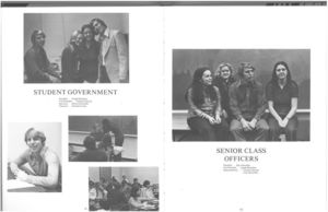 Student Government and Senior Class Officers from the 1972 issue of Suffolk University's Beacon yearbook