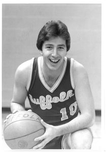 Suffolk University men's basketball player Bob Mello, 1977