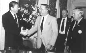 John Joseph Moakley and President Ronald Reagan, 1980s