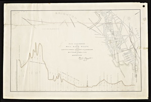 Plan and profile of a railroad route from Newton through Brighton and Cambridge to the Boston and Lowell R.R. in somerville / William P. Parrot, engineer.