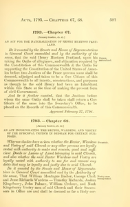 1793 Chap. 0068 An Act Incorporating The Rector, Wardens, And Vestry Of ...