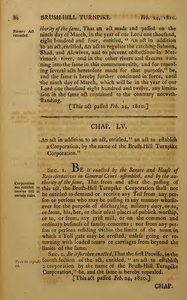 1809 Chap. 0056. An Act In Addition To An Act, Entitled," An Act To Establish A Corporation, By The Name Of The Brush-Hill Turnpike Corporation."