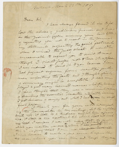 Edward Hitchcock letter to Benjamin Silliman, 1837 March 12