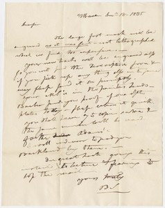 Benjamin Silliman letter to Edward Hitchcock, 1835 December 18