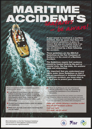Maritime Accidents : Seafarers be aware!