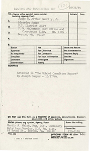 Report from Boston School Committee member Joseph W. Casper, 1984 October