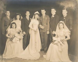 Florence Vallely becomes bride of Pfc. Gerard J. McShane