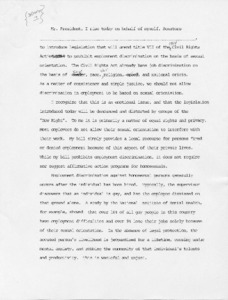 Draft I of introduction speech to amend title VII of the 1964 Civil Rights Act