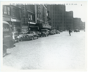 Cambridge Street between Temple Street and Bowdoin Street looking east