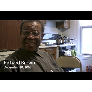 Video recording of interview with Richard G. Brown, December 10, 2008