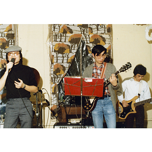 Musicians performing at a Chinese Progressive Association party