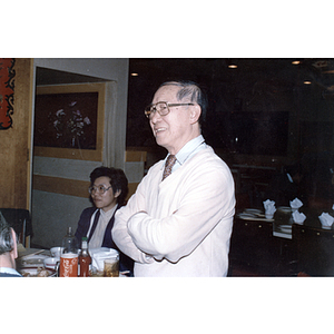 Henry Wong and Suzanne Lee at a dinner party