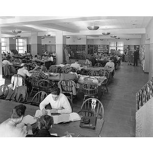 Students studying in Dodge Library Reading Room