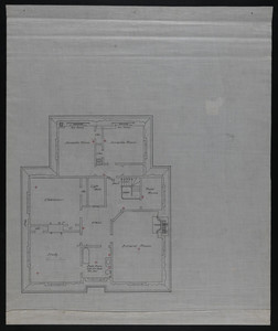 Unidentified floor plan, residence of Francis Shaw, Brookline, Mass., undated