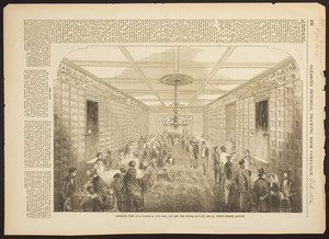 Interior view of S. Klous & Co's Hat, Cap, and Fur Store, No.'s 29 and 31 Court Street, Boston