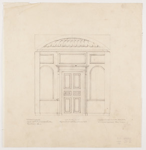 Reception room elevation, 1/2 inch scale, residence of F. K. Sturgis, "Faxon Lodge", Newport, R.I.