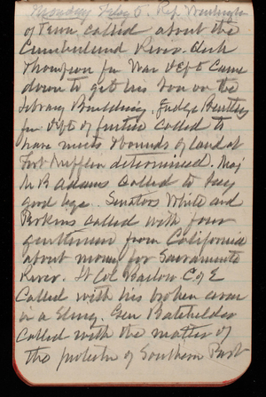 Thomas Lincoln Casey Notebook, November 1893-February 1894, 90, Mon Febry 5