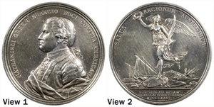 Comitia Americana medal, Greene at Eutaw Springs, 1781