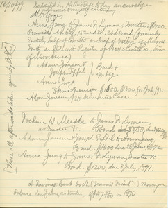 Note listing items deposited in Heller's safe